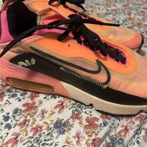 Nike Air Max Neon Pink and Black Shoes